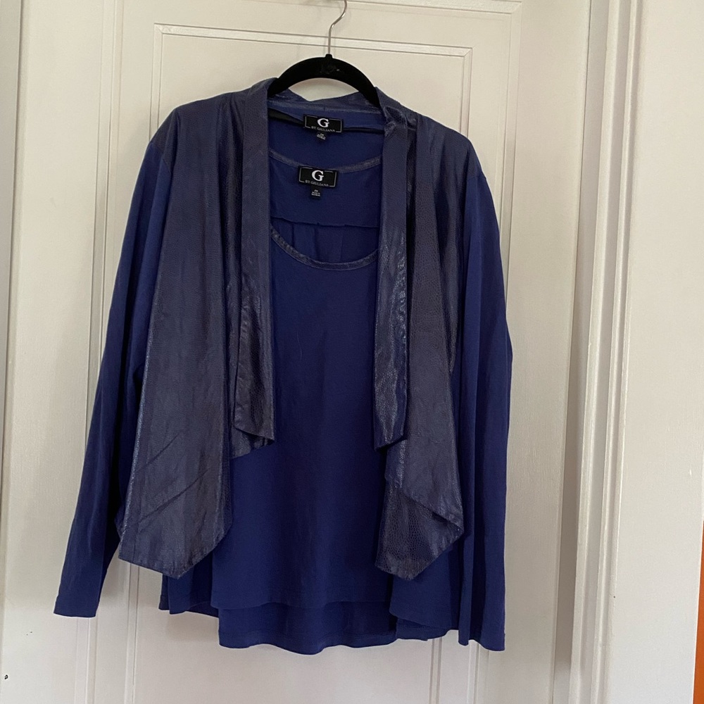 G by Giuliano Navy Blue Tank Top with Jacket